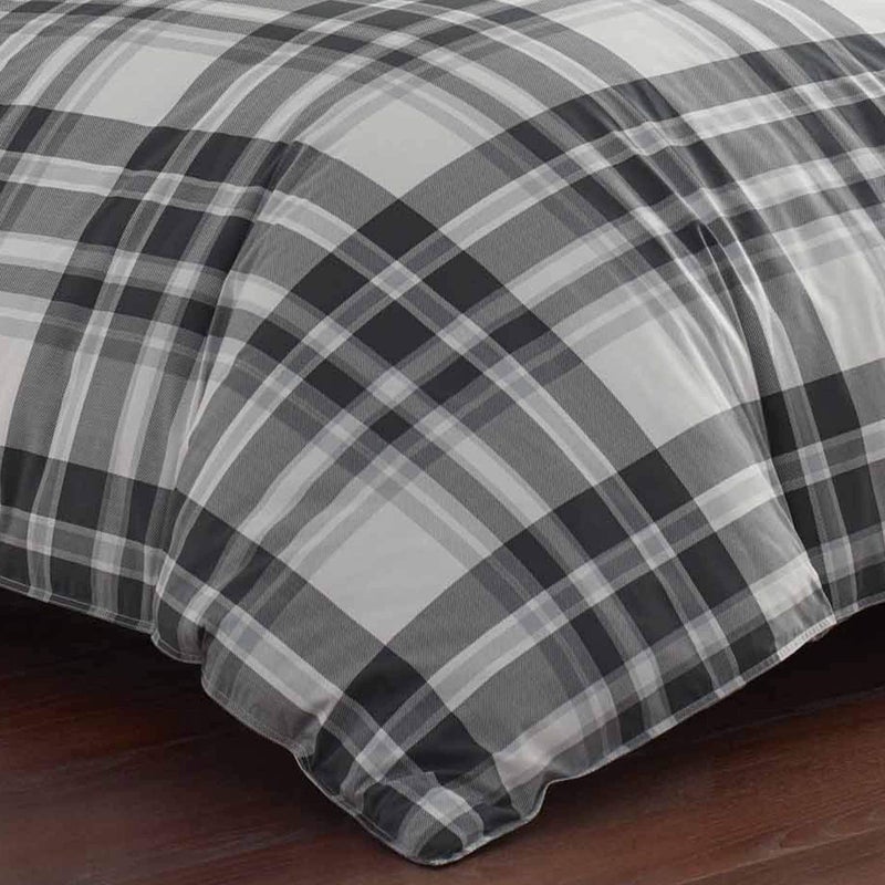 Eddie Bauer - Queen Comforter Set, Cotton Reversible Bedding with Matching Shams, Plaid Home Decor for All Seasons (Coal Creek Grey, Queen) - Image 5